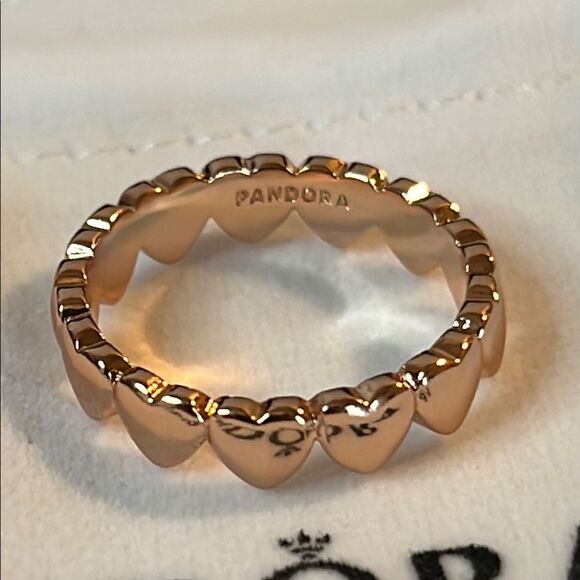 Pandora Rose Gold Heart Ring - Picture 3 of 10